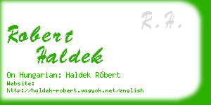 robert haldek business card